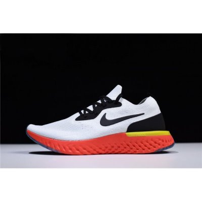 Nike Epic React Flyknit True Beyaz / Siyah / Platini Koşu Ayakkabısı Türkiye - 57CVKN0D